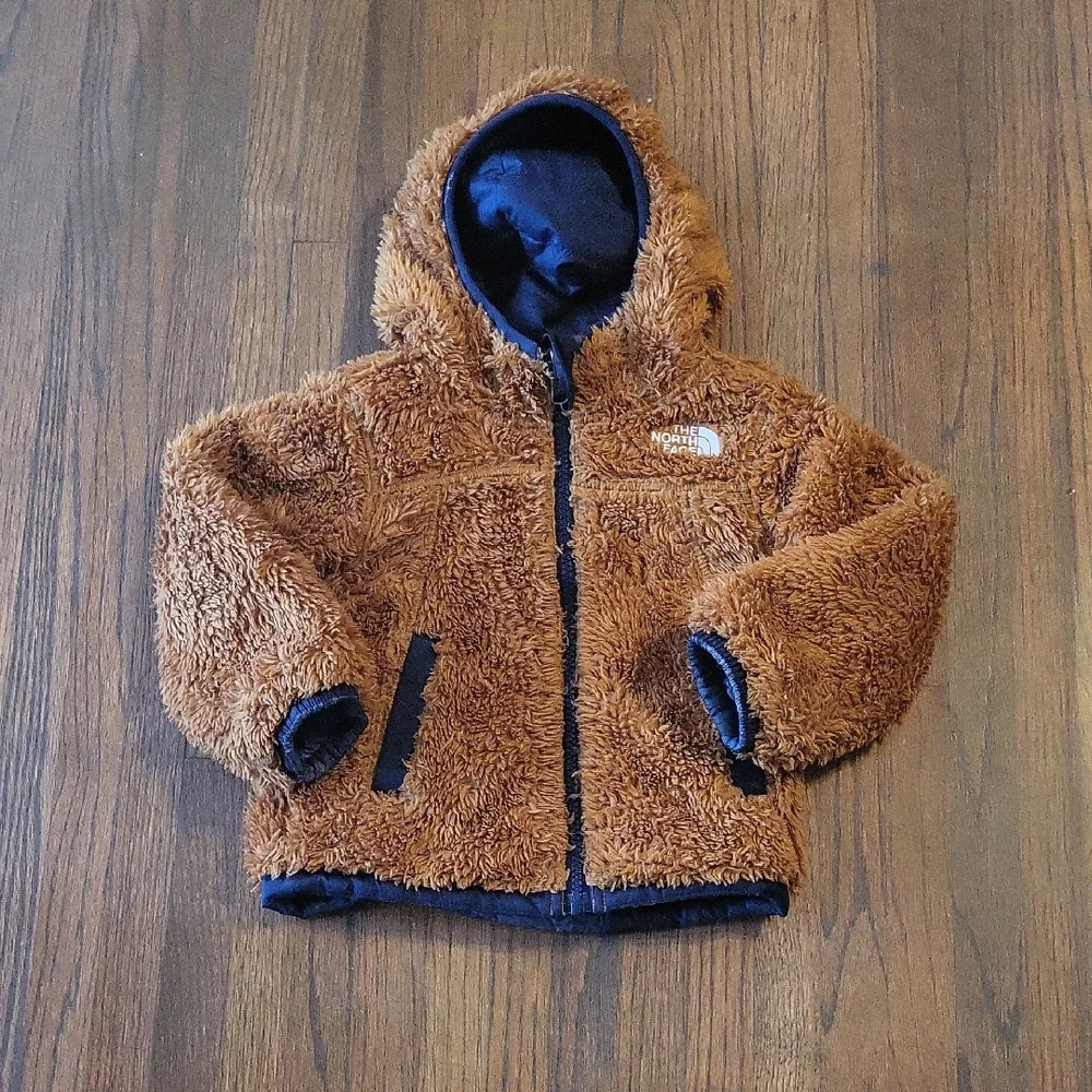 The North Face Navy and Brown Hooded Jacket